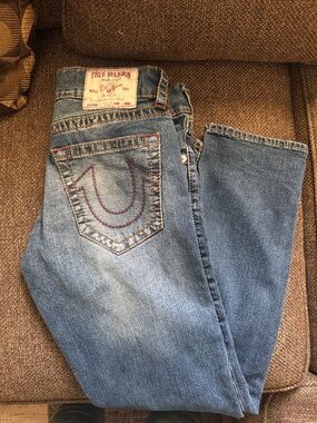 True Religion Men's Classic Medium Blue Denim Jeans